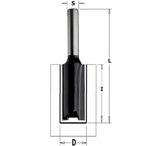 Фреза концевая пазовая Contractor (15x20x57.2 мм; Z=2) CMT K911-150