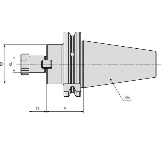 Оправка для насадных фрез 150.050.MHI32 SK50, d-32 мм, А-50 мм АКСИС 00001625971