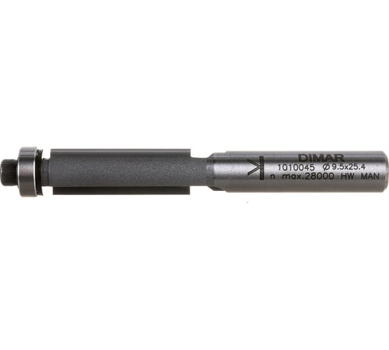 Фреза обгонная (9.5x25.4х72 мм; Z2; хвостовик 8 мм) Dimar 1010045