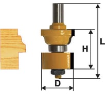 Фреза комбинированная, универсальная 34,8х44,5 мм, хвостовик 12 мм Энкор 46507