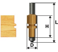 Фреза комбинированная универсальная 22,2х38 мм, хвостовик 12 мм Энкор 46508