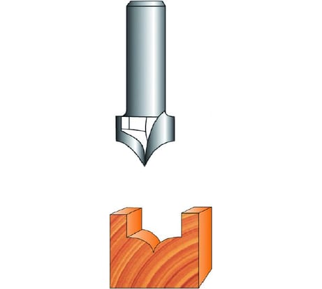 Фреза пазовая фасонная стф-2053 6х7 мм, R3 мм, хв-к 8 мм Strong стф-20530006
