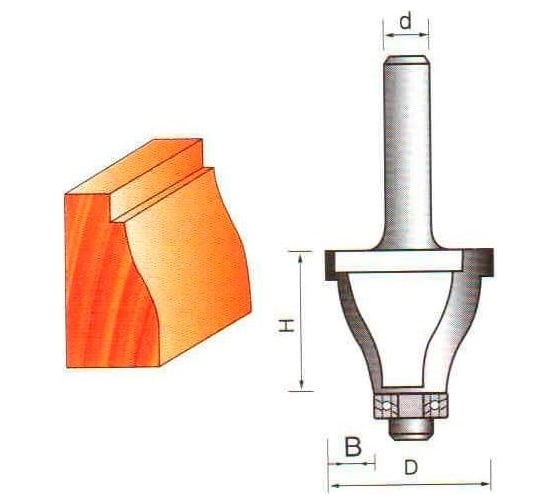 Фреза стф-2206 35х30 мм, хв-к 8 мм Strong стф-22060035