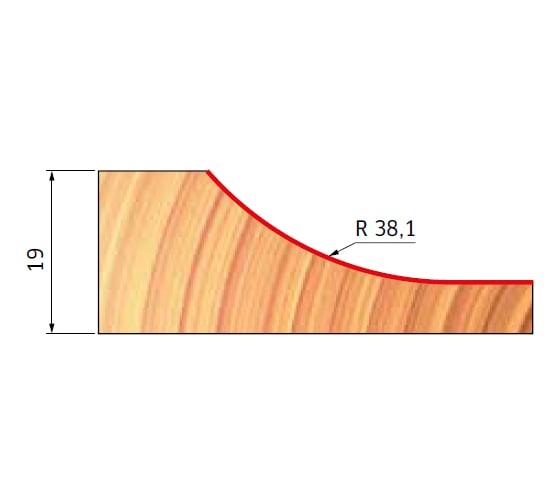 Фреза фигирейная (89х16 мм; L=64.7 мм; хвостовик 12 мм) FREUD PRO 99-22512