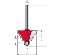 Фреза c фигурным профилем (29.4 х 13.5 мм; хвостовик 8 мм) FREUD PRO 38-30608