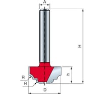 Фреза мультипрофильная желобковая (31.8х12.7 мм; хвостовик 8 мм) FREUD PRO 39-11408