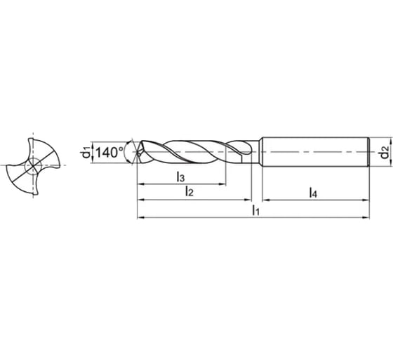Сверло по металлу 1534SU03-0680 KDG303 ZCC-CT 00001203455