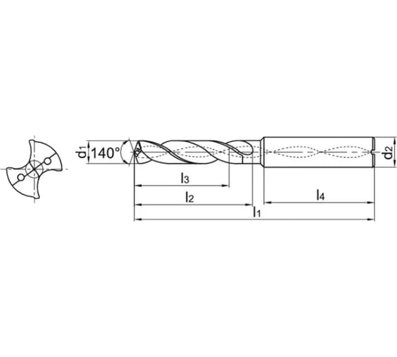 Сверло по металлу 1534SU03C-1110 KDG303 ZCC-CT 00001203663