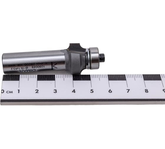 Фреза фаска радиусная R3.2 (19.1x9.5х59 мм; подшипник; хвостовик 12 мм) Dimar 1090049