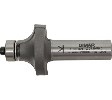 Фреза фаска радиусная R9.5 (31.8x15.9х65 мм; подшипник; хвостовик 12 мм) Dimar 1090169