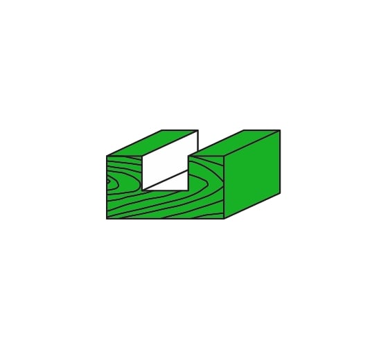 Фреза прямая серия 101 (20x20х52 мм; хвостовик 8 мм) D.BOR 9R-2002200W2D