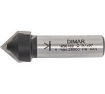 Фреза V паз (19.1x16х54 мм; 90 гр; хвостовик 12 мм) Dimar 1050169