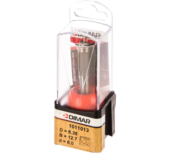Фреза обгонная (6.35x12.7х52 мм; Z2; хвостовик 6 мм) Dimar 1011013