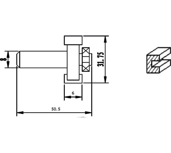 Фреза HM дисковая (31.75х6х50.5 мм) REDVERG 840381 6625662