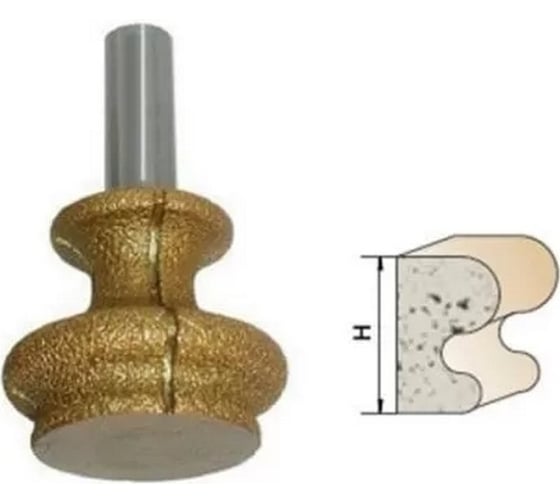 Фреза алмазная кромочная фигурная СТФ-9907 63х46х12 мм Strong стф-99071203