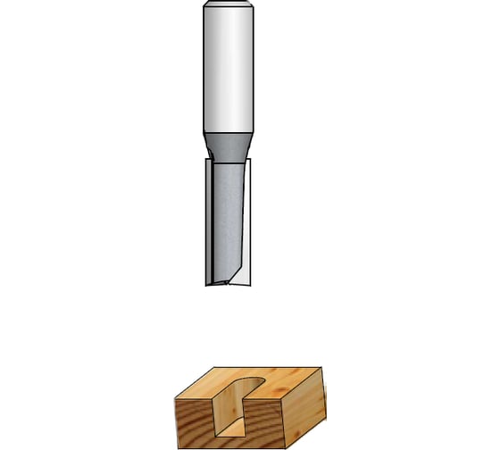Фреза пазовая (6.3х25 мм; Z2; хвостовик 12 мм) WPW P240632 1