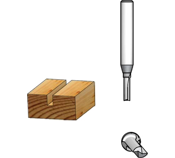 Фреза пазовая монолитный резец (5х16 мм; хвостовик 6 мм) WPW P220503 1
