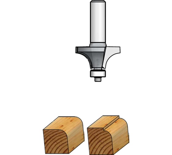 Фреза радиусная R4.8 (22.2х11 мм; подшипник; хвостовик 12 мм) WPW RW05002 1