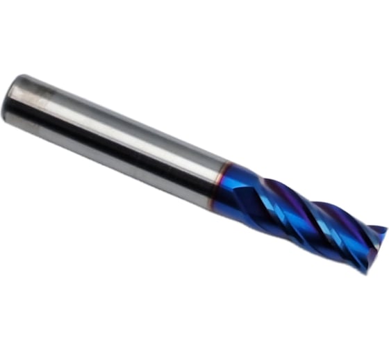 Фреза концевая ц/х монолитная т/с 10x25x75 мм, z=4, с покрытием nACo-blue TORNERI Т018578 1