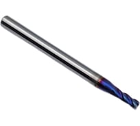 Фреза концевая ц/х монолитная т/c 3x8х50 мм, z=4, хвостовик 4 мм, с покрытием nACo-blue TORNERI Т018573