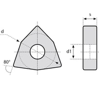 Пластина твердосплавная токарная WNMG080412-FX CP25A Debever Machining Solutions WNMG080412FXCP25A