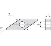 Пластина твердосплавная токарная VNMG160412-VF CP15A Debever Machining Solutions VNMG160412VFCP15A