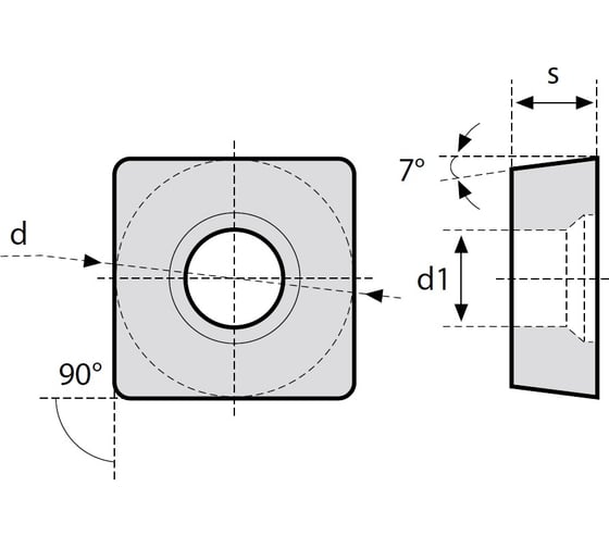 Пластина твердосплавная токарная SCHX120404-NFC N10 Debever Machining Solutions SCHX120404NFCN10 1
