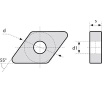 Пластина твердосплавная токарная DNMG150404R-PF CR40 Debever Machining Solutions DNMG150404RPFCR40