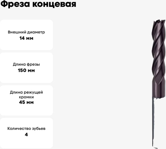 Фреза концевая Super Line длинная серия XL (14 мм; твердый сплав; тип N; FIRE; Z4) Guhring 5556 14,000