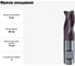 Фреза концевая Super Line короткая серия (9 мм; Z=3; твердый сплав; тип N; FIRE) Guhring 5573 9,000 4