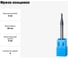Фреза концевая твердосплавная 2 мм, 4Z DAKSTOOLS HT-4E-D2.0 4