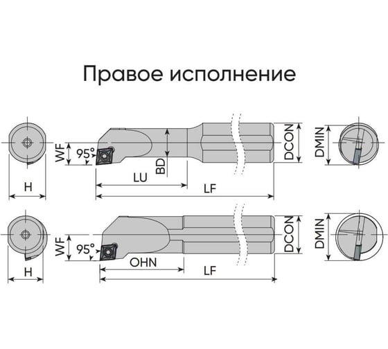 Державка S12K-SCLCR 09 microbor 50001095