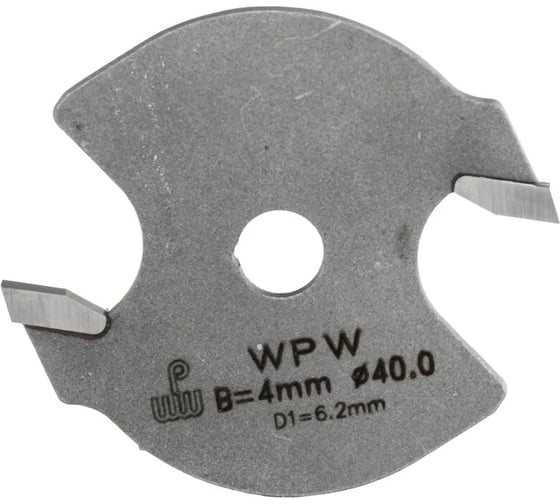 Фреза дисковая z2 боковой паз 4, d40, посадка 6.2 мм WPW N204030