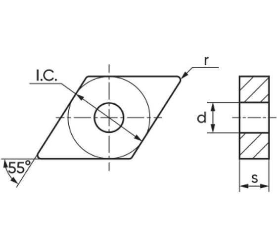 Пластина режущая DNMG150608-XM MK6020 5 шт microbor 11000101-5