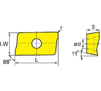 Пластина APKT11t308-apm YB9320, 10 шт ZCC-CT 00001227950