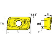 Пластина APMT1135pdr YBG205, 10 шт ZCC-CT 00001207701
