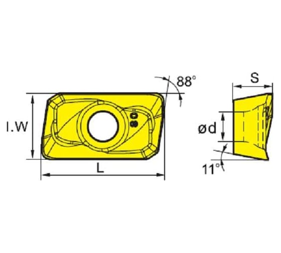 Пластина APMT1135pder-dr YBG212, 10 шт ZCC-CT 00001207697 1
