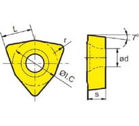Пластина WCMX080412r-53 YBG202, 10 шт ZCC-CT 00001217721