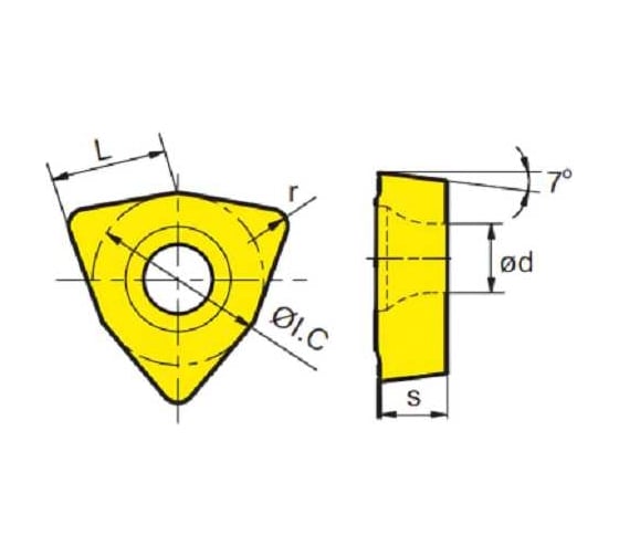 Пластина WCMX080412r-53 YBG202, 10 шт ZCC-CT 00001217721 1
