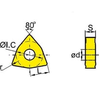 Пластина WNMA080412 YBD152c, 10 шт ZCC-CT 00001217779