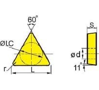 Пластина TPMR110304 YBC251, 10 шт ZCC-CT 00001217113