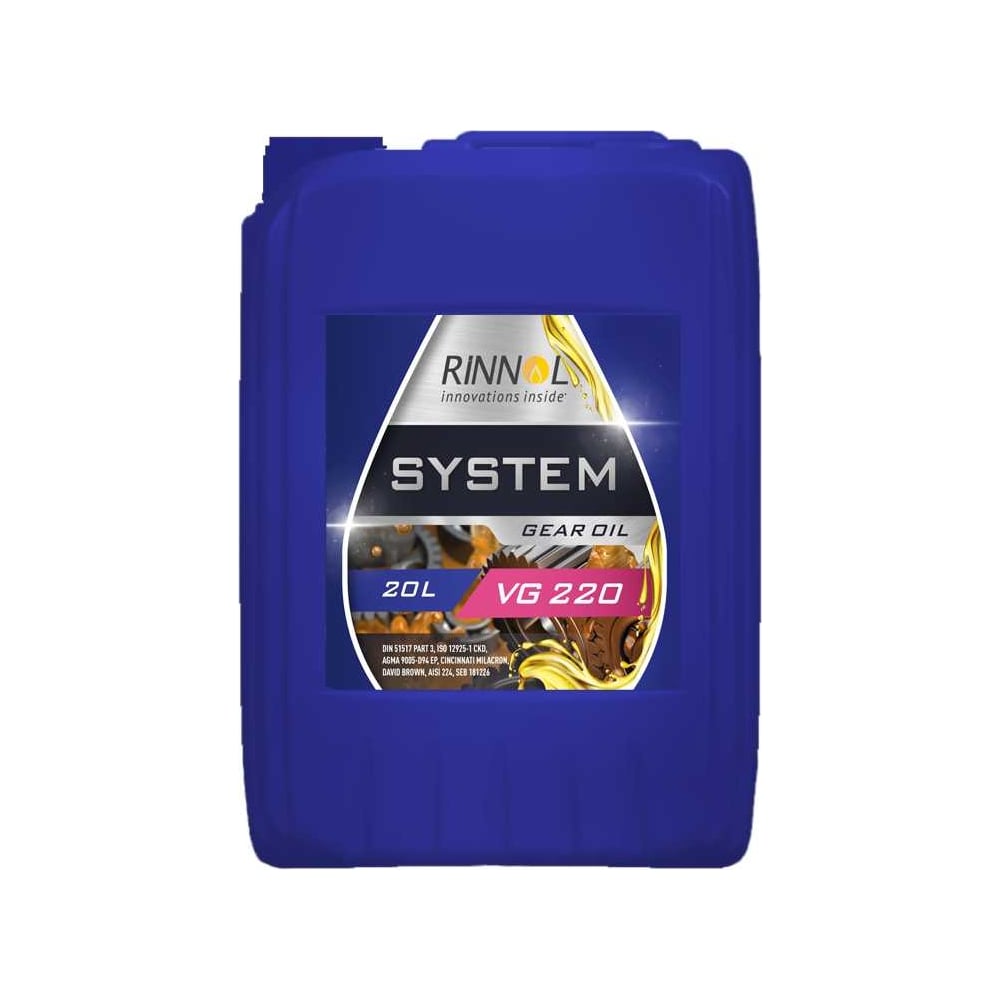 Масло редукторное минеральное SYSTEM GEAR OIL VG 220 e20L RINNOL 192674 ...