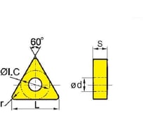 Пластина TNMG220412-dr YBC351, 10 шт ZCC-CT 00001216899