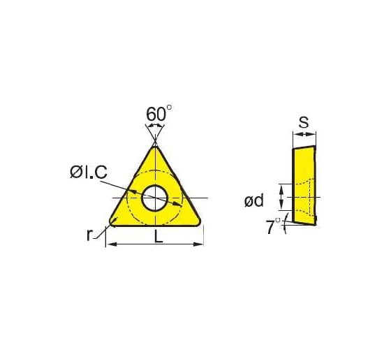 Пластина TCMT16t308-hf YBC251, 10 шт ZCC-CT 00001216477 1