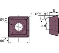 Пластина SPGT110408-pm YBG205, 10 шт ZCC-CT 00001215920