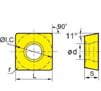 Пластина SPMT120408 YBC301, 10 шт ZCC-CT 00001216008
