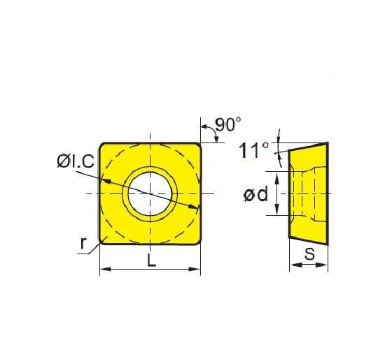 Пластина SPMT120408 YBG302, 10 шт ZCC-CT 00001216010 1