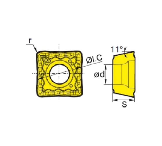 Пластина SPMX110408-xm YB6338, 10 шт ZCC-CT 00001763080