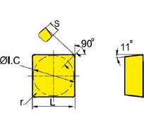 Пластина SPMR120308 YBC251, 10 шт ZCC-CT 00001215994