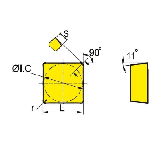 Пластина SPMR120308 YBC251, 10 шт ZCC-CT 00001215994